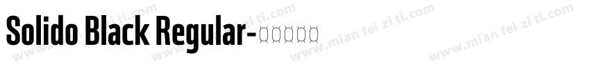 Solido Black Regular字体转换